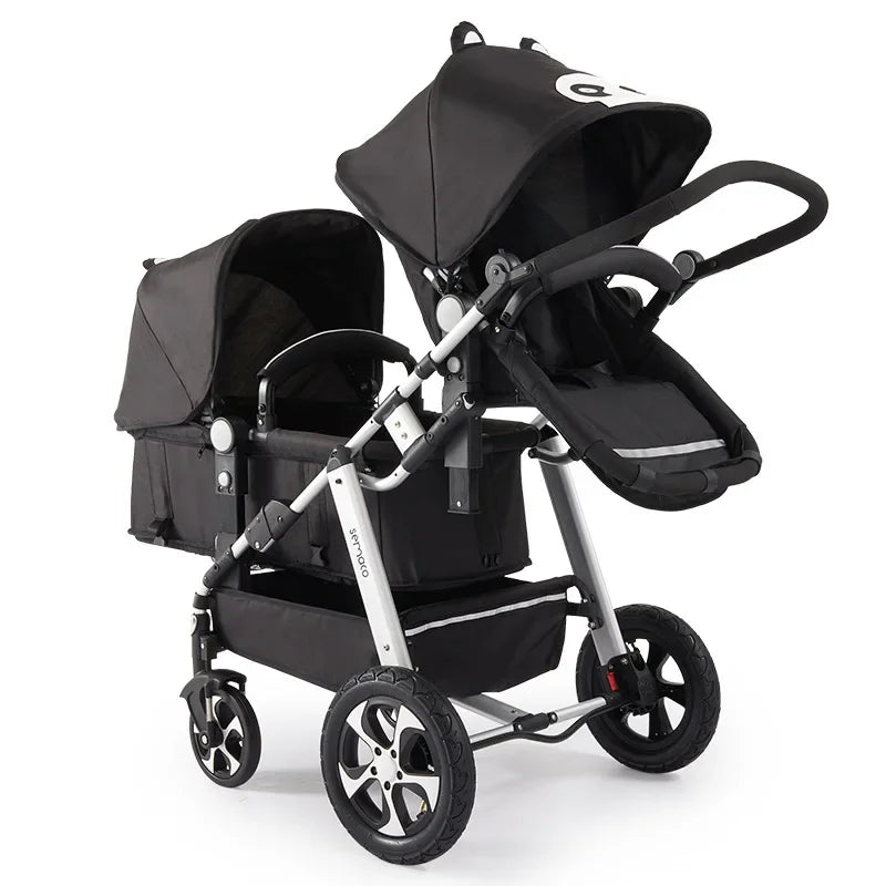 Poussette double pliable pour bébé