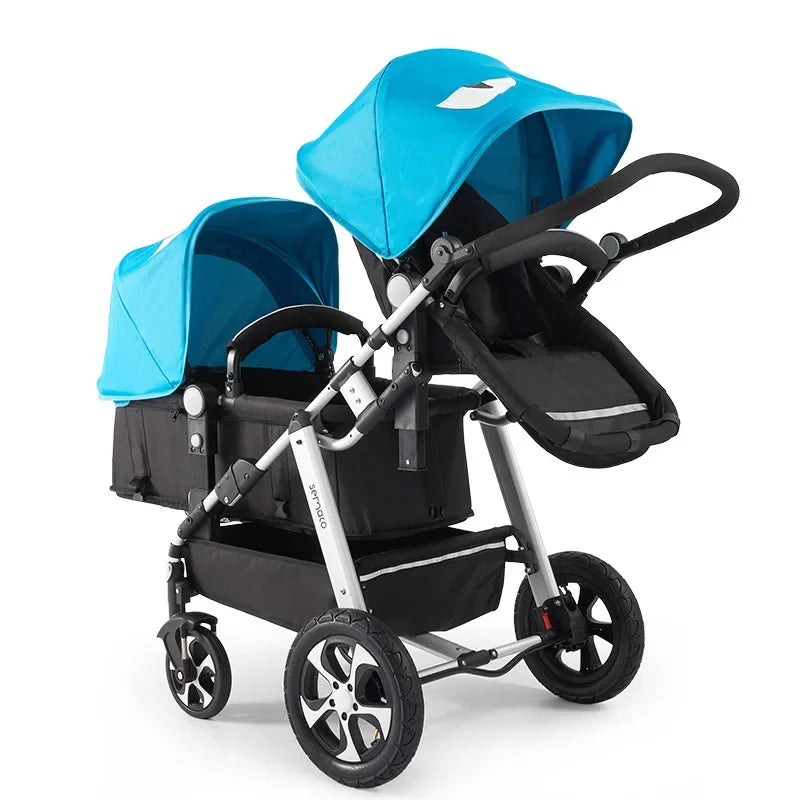 Poussette double pliable pour bébé