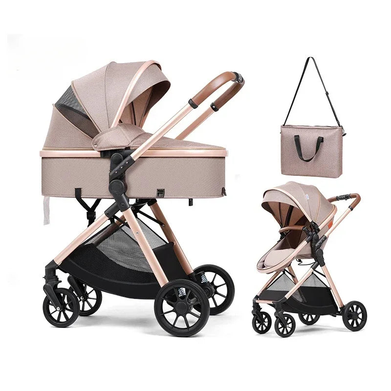 High-view Four-wheel Baby Stroller