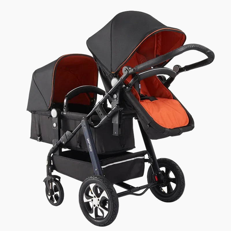 Poussette double pliable pour bébé
