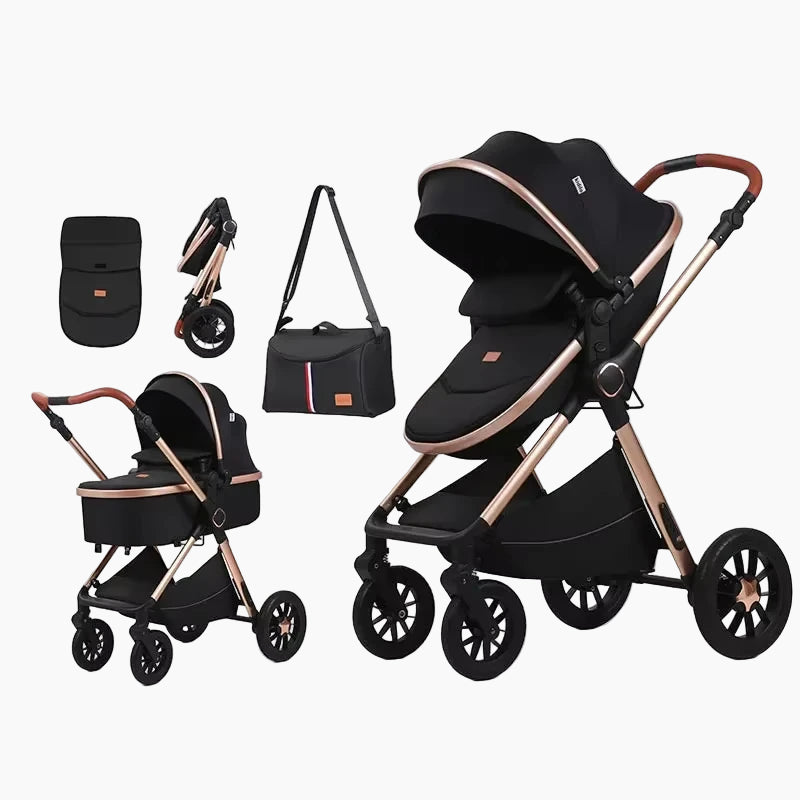 Foldable Baby Stroller High-view