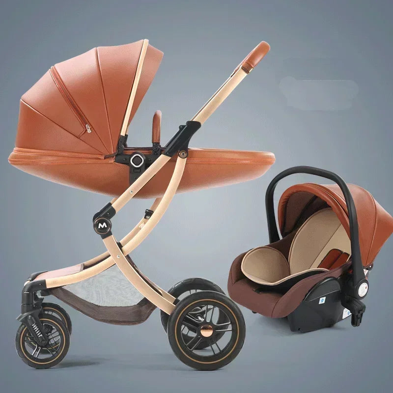 Luxury Baby Carriage with Car Seat
