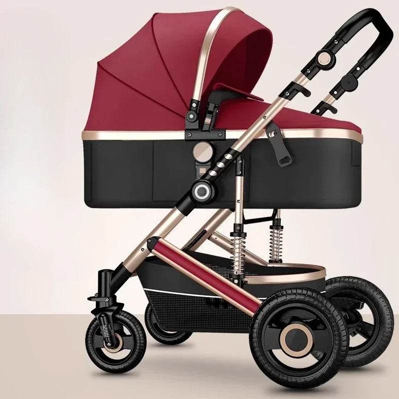 Lightweight Folding Four-wheel Stroller