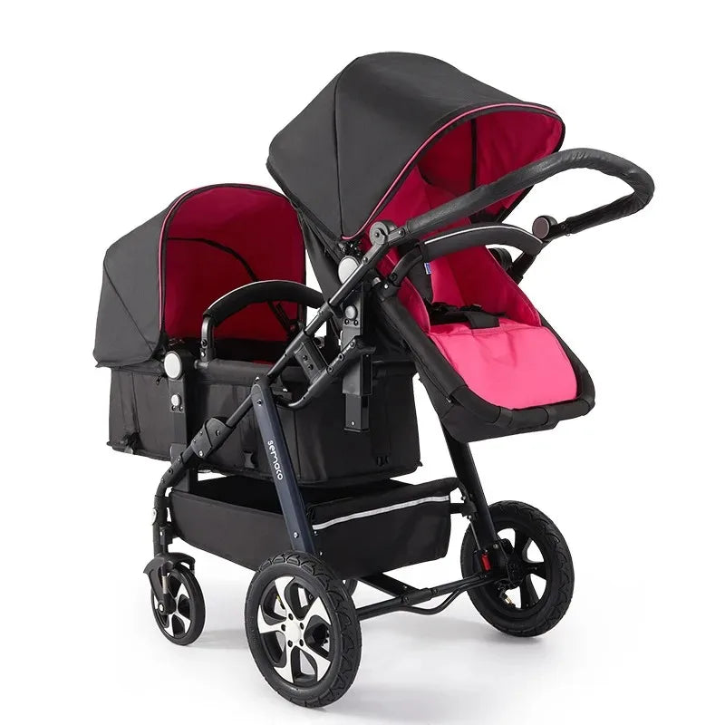 Poussette double pliable pour bébé