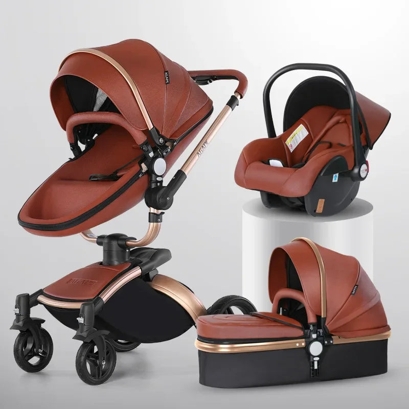 3-in-1 Luxury High-view Baby Stroller