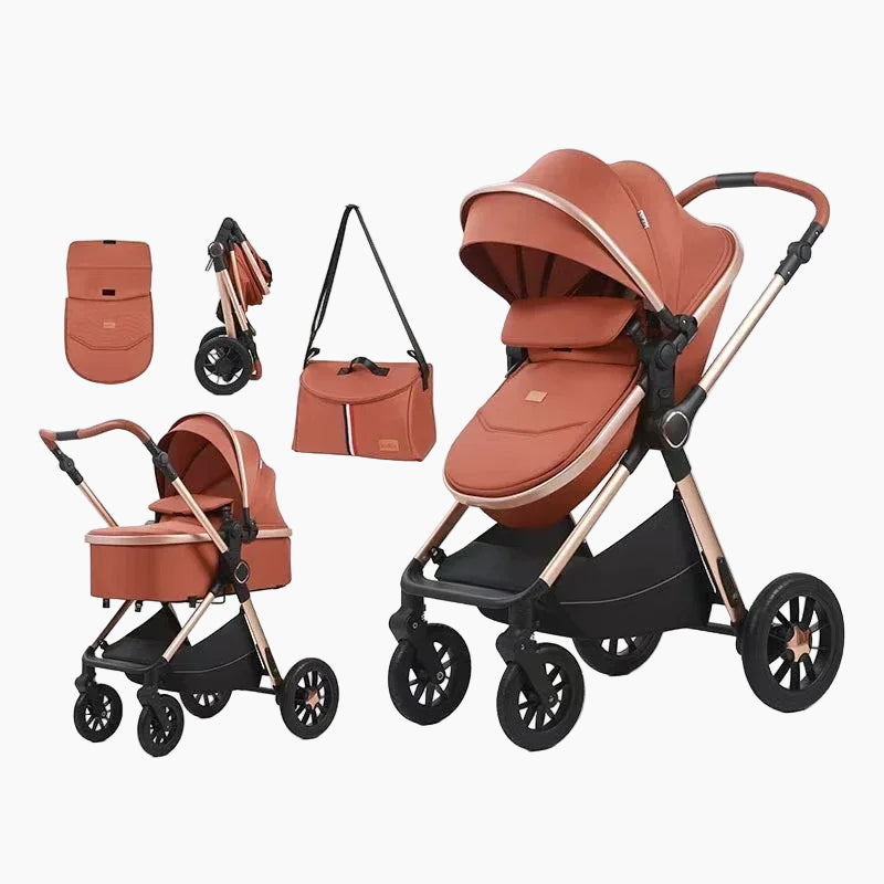 Foldable Baby Stroller High-view