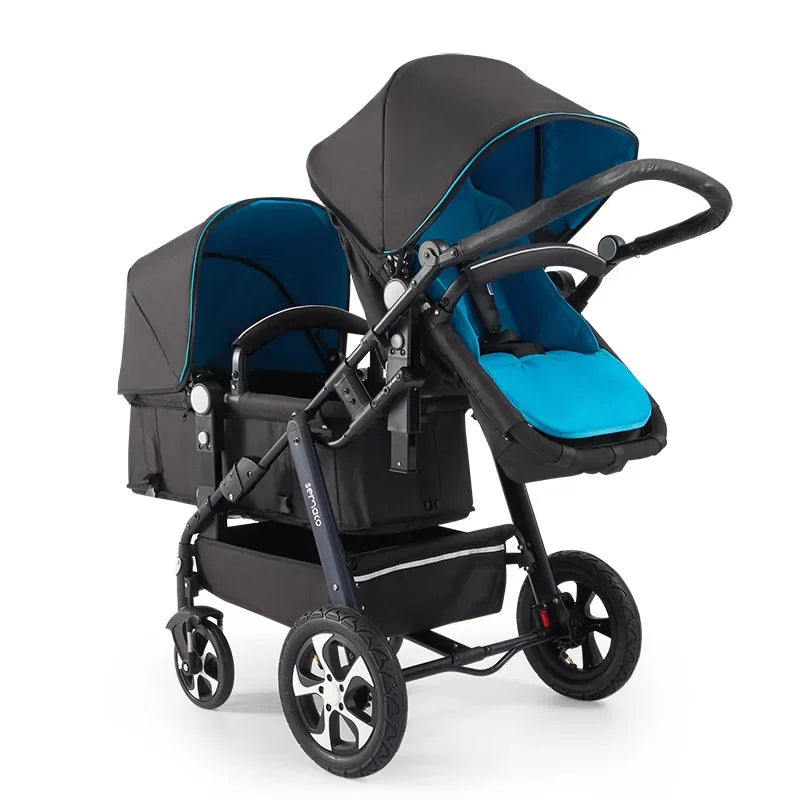Poussette double pliable pour bébé